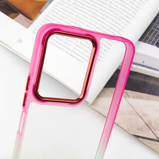 Чехол Epik TPU+PC Fresh sip series для Xiaomi Redmi Note 12 4G Салатовый / Розовый - фото 5