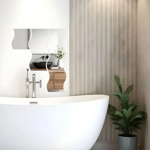 Дзеркальний декор Wall Sticker SW-00002510 акриловий самоклеючий 140х190 мм 6 шт. срібло - фото 5