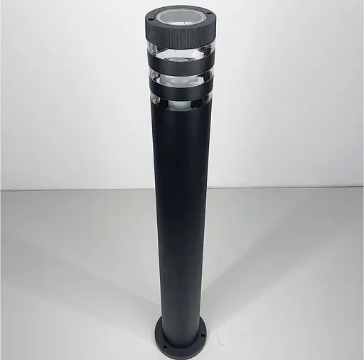 Стильний вуличний ліхтар в чорному корпусі | Line F | Арт. 8021 80CM BK (стовп) - фото 1