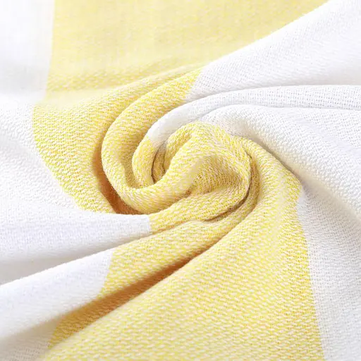 Рушник пештемаль Lovely Svi бавовняний, пляжний, хамам, spa - XХL 100x180 см Yellow/Blue Stripes (8032025) - фото 3
