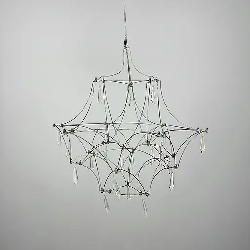 Дизайнерська невагома люстра MIRA C d60 см Line.F MJ 158-600 CH - фото 2