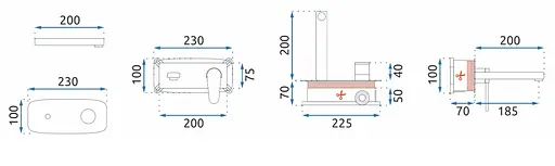 Змішувач для умивальника Rea Mild+Box прихованого монтажу black rose gold REA-B9142 Чорний - фото 7