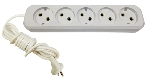 Удлинитель 3 метра 5 гнезд без заземления и кнопки (провод 100% медь) MODERN (18431) ТМ LUMANO - фото 1