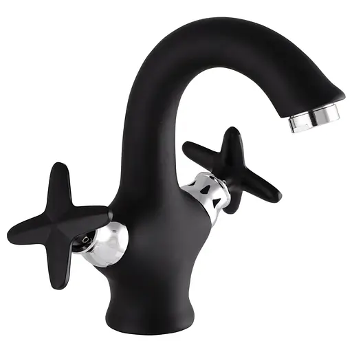 Змішувач для умивальника Zerix Z10322-6 ZX0500 Чорний матовий - фото 1