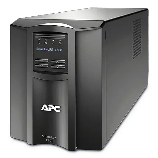 Источник бесперебойного питания APC Smart-UPS 1500VA LCD, Lin.int., AVR, 8х IEC, SmartSlot, USB, RJ-45, металл (SMT 1500I)