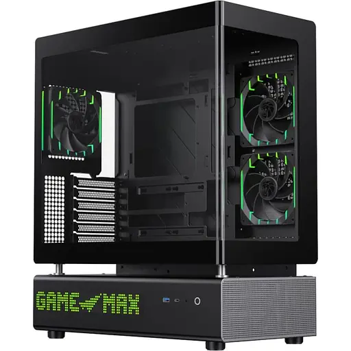 Корпус GameMax N90 из закаленного стекла без блока питания, черный (N90 BG) - фото 1