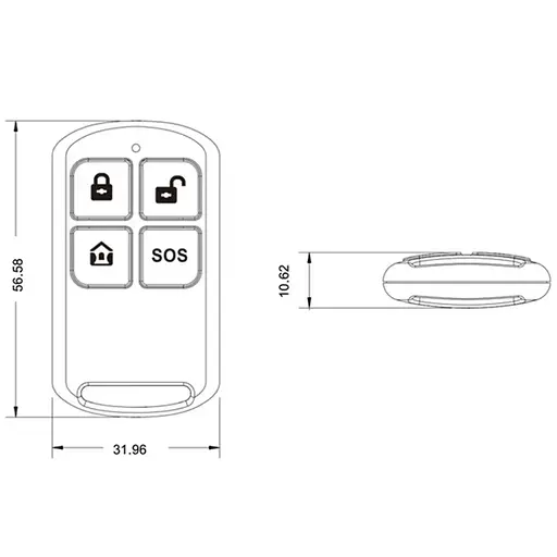 Бездротовий пульт керування сигналізацією на 433 мГц до 50 метрів Nectronix PF-50 (100890) - фото 4
