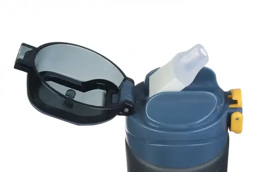 Пляшка для води LaPrida Сірий 600 мл Soft Touch замок на кришці з трубочкою (67-2755) - фото 2