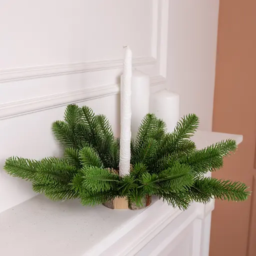 Литий декоративний штучний свічник Lugi SOK-O-1 Делюкс Преміум на 1 свічку зелений - фото 3