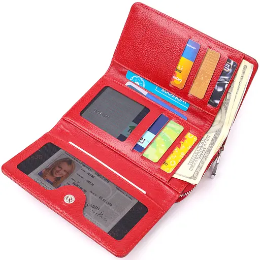 Женское кожаное портмоне KARYA 16х9.5х3 см acs0024604 - фото 6