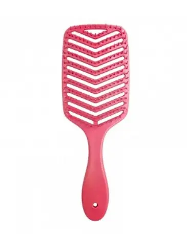 Щетка для волос Diamond Hollow Comb профессиональные массажные расчески для волос розовая - фото 1