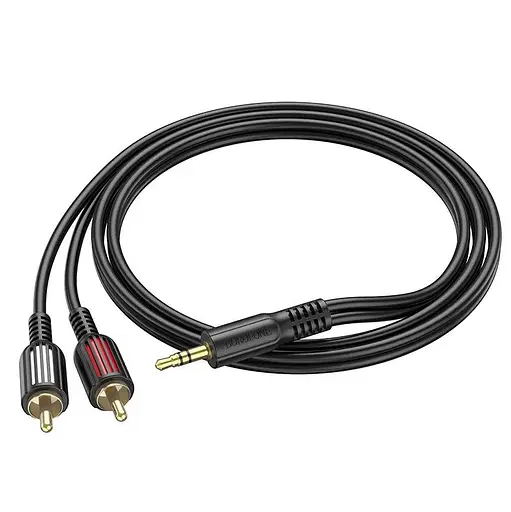 Готовий аудіо кабель miniJack 3,5 Stereo - 2xRCA Borofone BL-11 1,5m - фото 3