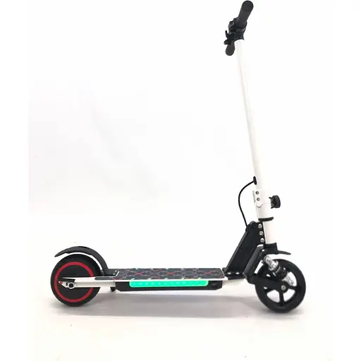 Детский Электросамокат E-Scooter ES3 LED + амортизатор Белый - фото 4