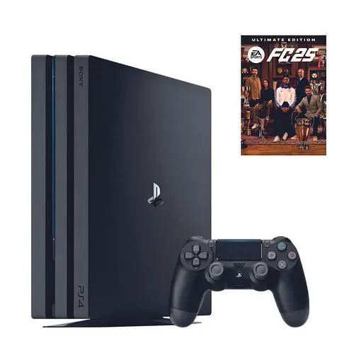 Консоль Sony PlayStation 4 PRO 1TB CUH 72 Black обслуженая + Геймпад беспроводной DualShock 4 + EA Sports FC 25 Ultimate Edition + гарантия б/у