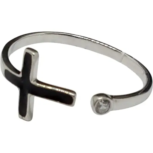 Серебряное кольцо Qvaliz с фианитом и эмалью. 901-01115