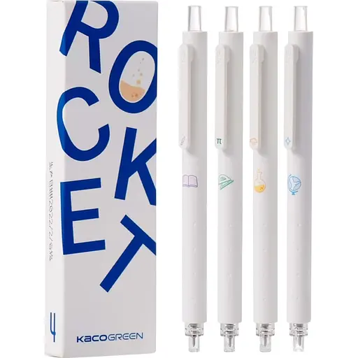 Набор ручек KacoGreen K1028 Rocket Plastic Gel Ink Pen 4шт [118450]
