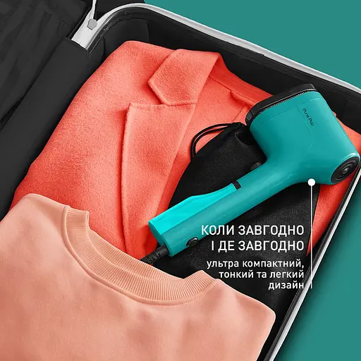 Tefal Отпариватель компактный Pure Pop, 1300Вт, 70мл, постоянный пар - 20гр, зеленый - фото 8