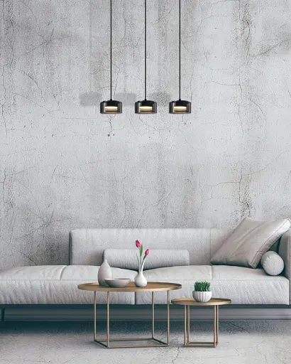 Підвісний світильник, люстра Goldlux 331281 Ofelia GX53 3x6W 4000K 660Lm IP20 чорний - фото 3