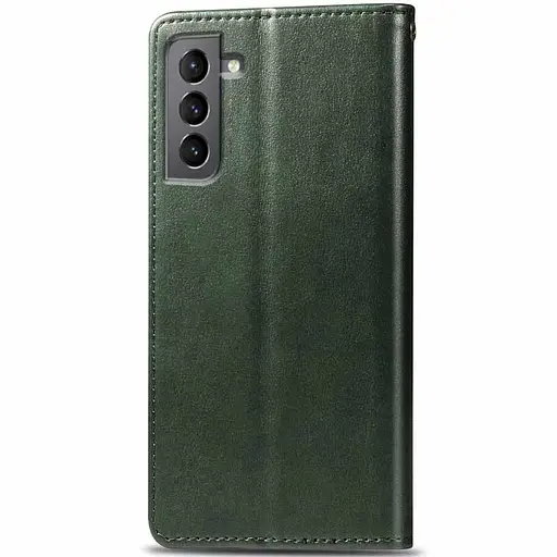 Кожаный чехол-книжка Getman Gallant (PU) для Samsung Galaxy S23 FE Зеленый - фото 3