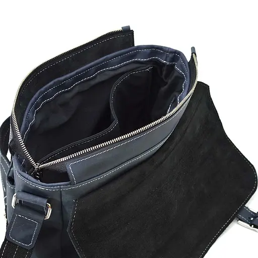 Чоловіча шкіряна сумка через плече TARWA 31х7х23 см sum0025773 - фото 4