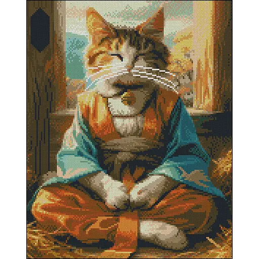 Алмазная мозаика Strateg ПРЕМИУМ Медитация без подрамника размером 40х50 см (ZAV4050-24) - фото 1