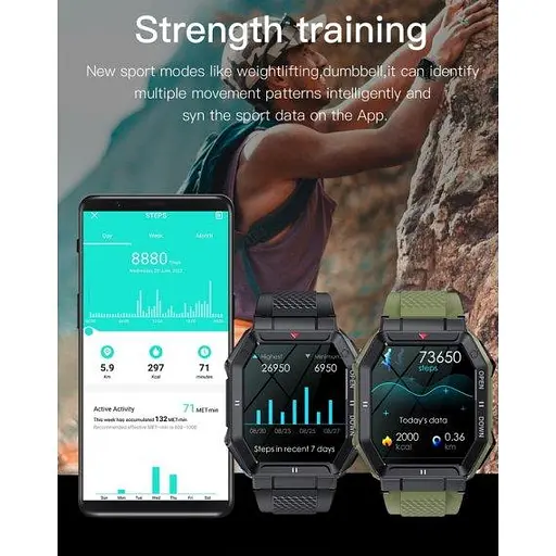 Розумний наручний смарт годинник Smart Everest (Black) - фото 8