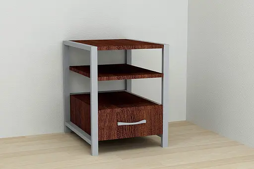 Тумба универсальная Ferrum-decor Вивьен 1/1 50x41x40 серый ДСП Венге 16мм (FRD-106184) - фото 5