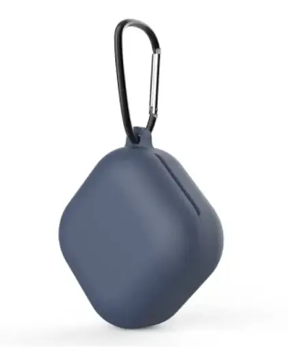 Чехол-накладка DK Silicone Candy Friendly карабин для Samsung Galaxy Buds FE (R400) (011386) (dark blue) - фото 2