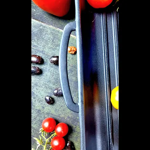 Сковорода-гриль чугунная Maysternya с деревянной ручкой 28×28 см подходит для индукционных плит Черный 81427 - фото 7