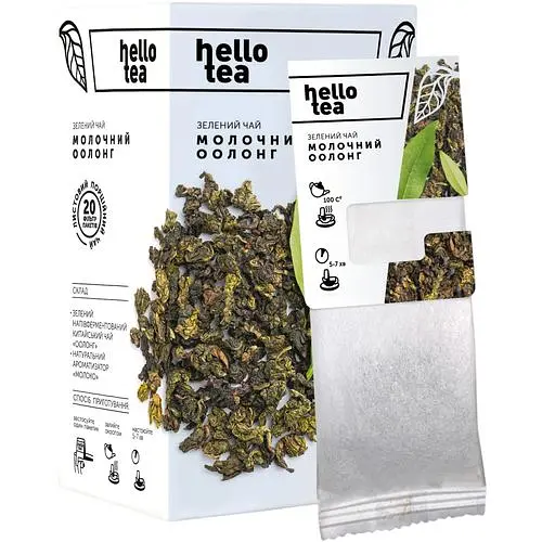Чай зелений Hello Tea Молочний Оолонг 20 шт - фото 1