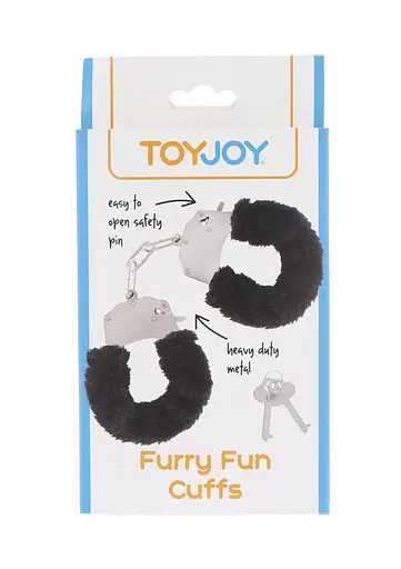 Наручники Toy Joy Furry Fun Cuffs 28 см чорний - фото 6