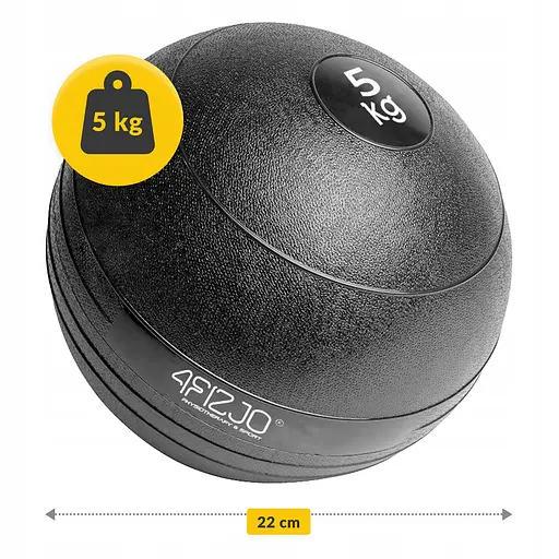 Слембол (медичний м'яч) для кросфіту 4FIZJO Slam Ball 5 кг Black (P-5907739315427) - фото 12