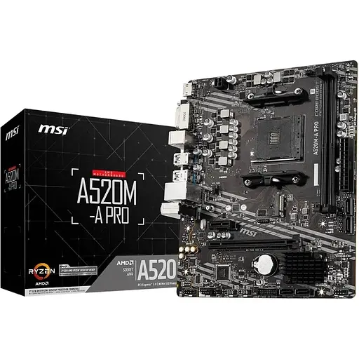 Материнская плата MSI A520M-A Pro Socket AM4 - фото 2