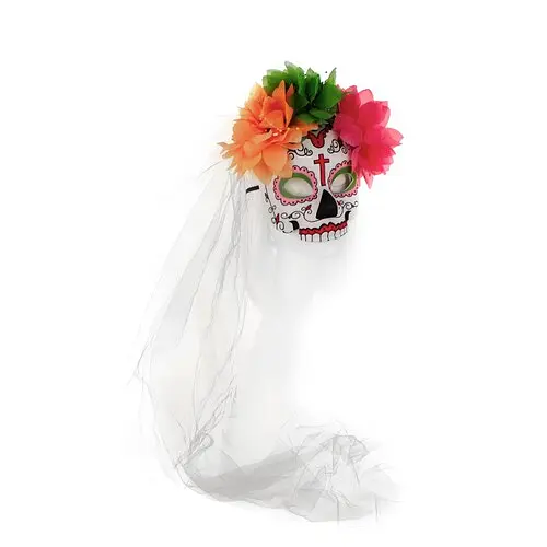 Маска Dia de Los Muertos с фатой - фото 1