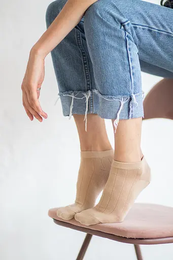 Набор 4 пары коротких носков ORGANIC cotton бесшовные JILL ANTONY 38-40 box - фото 3