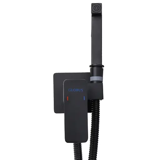 Набір гігієнічного душа прихованого монтажу Globus Lux Milano GLM-0-106MIX-BB, Чорний матовий - фото 3