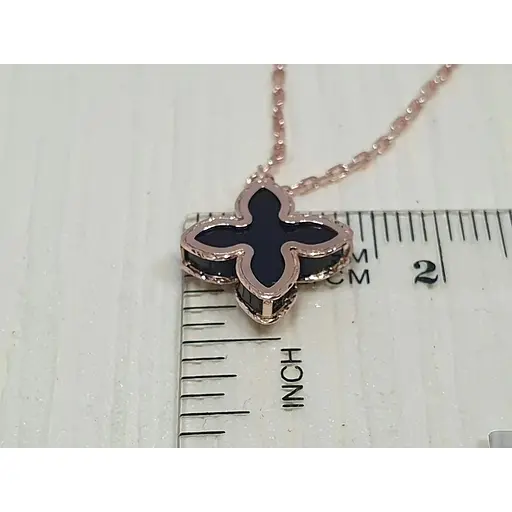 Золоте кольє Favoritum Конюшина з агатом. 811247 40 - фото 4