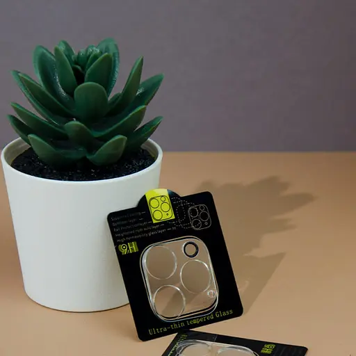 Захисне скло Epik на камеру Full Block тех.пак для Apple iPhone 12 Pro 6.1 Прозорий - фото 2