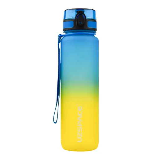 Бутылка для воды UZSPACE 3038(Yellow-Blue) 1000 мл, желто-голубая - фото 1