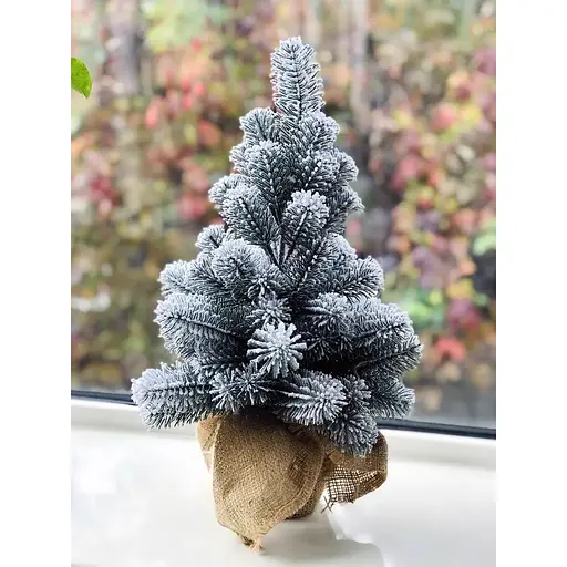 Ялинка Hvoya Premium лита в мішковині 50 см засніжена - фото 6