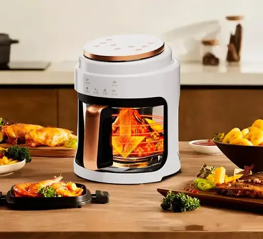 Аэрофритюрница безмасляная сенсорная на 6 л Gold Diamond TK9905 3200 Вт Черная - фото 6