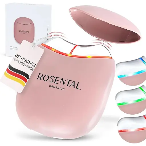 Масажер для обличчя Rosental Organics EMS Gua Sha синє, зелене та червоне світло LED