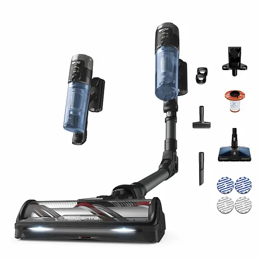 Пылесос беспроводной Rowenta X-Force Flex 12.60 Neo Auto Aqua Allergy 150 Вт автон. работа до 60 мин НЕРА черно-синий - фото 2