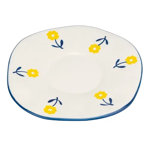 Чашка с блюдцем Солнечная ромашка 350 мл Белый с синим - фото 3