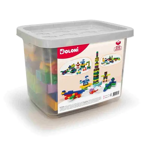 Конструктор Спецтехника/Аэродром/Ферма/Ранчо, 252 детали, в контейнере для хранения, Фламинго, 013999/03