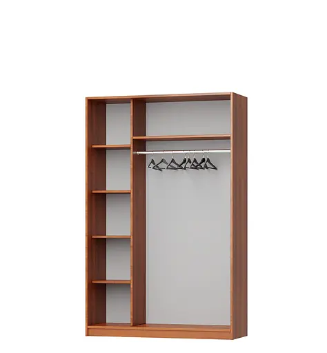 Шафа-купе дводверна MebelStar Стандарт AL ДСП/Дзеркало 130x60x210 см Дуб тахо (MBS-3471) - фото 2