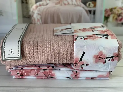 Постільна білизна з в’язаним пледом Pudra Romeo Home pbe0051432 - фото 2