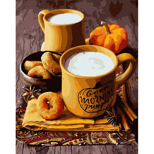 Набір для розпису по номерах Пінка молока, Strateg, 30x40 см, SS-6595