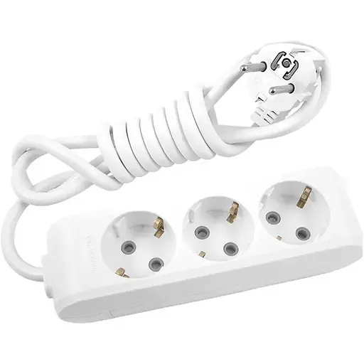 Удлинитель Panasonic X-tendia с заземлением 3 гнезда, 5 м, с защитными шторками, серый