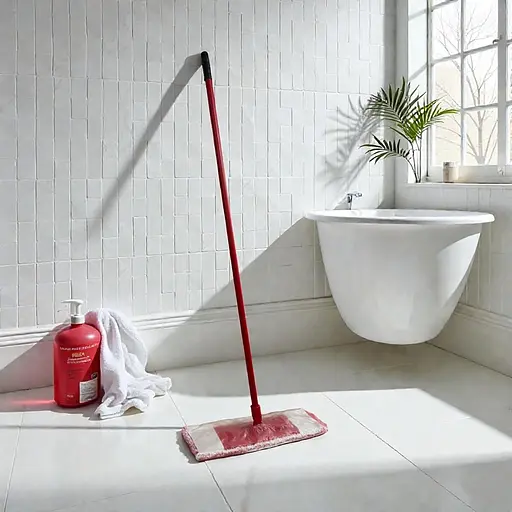 Плоская швабра с микрофибровой насадкой для мытья пола Красный 88130 - фото 9